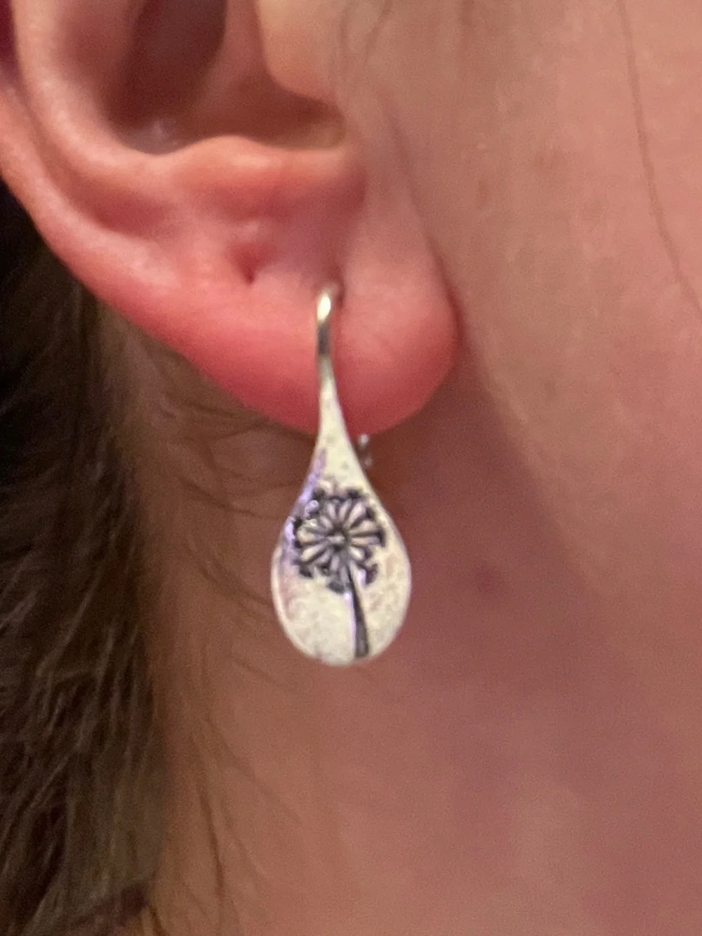 Dandelion Teardrop Earrings